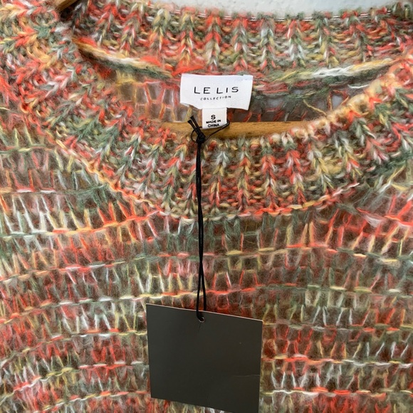 Le Lis multicolored cozy crew neck sweater small - Picture 4 of 8
